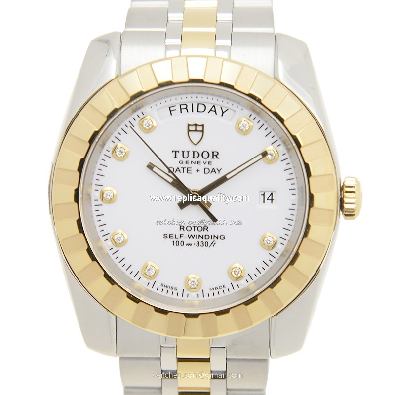 Tudor CLASSIQUE 23013-62113-10DI-WT Automatic 18kt Gold & Steel White