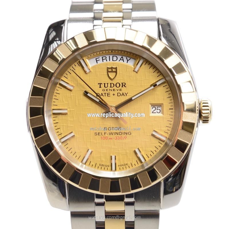 Tudor CLASSIC 23013-62113-CHCL Automatic Gold & Steel Gold