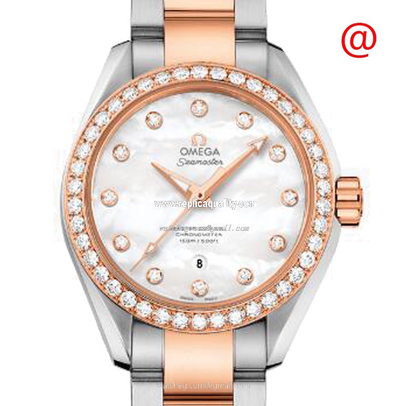 Omega SEAMASTER 231.25.34.20.55.005 Automatic 18kt Rose Gold & Diamonds White