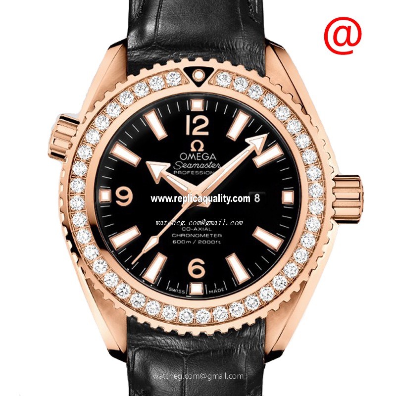 Omega SEAMASTER 232.58.38.20.01.001 Automatic 18kt Rose Gold & Diamonds Black