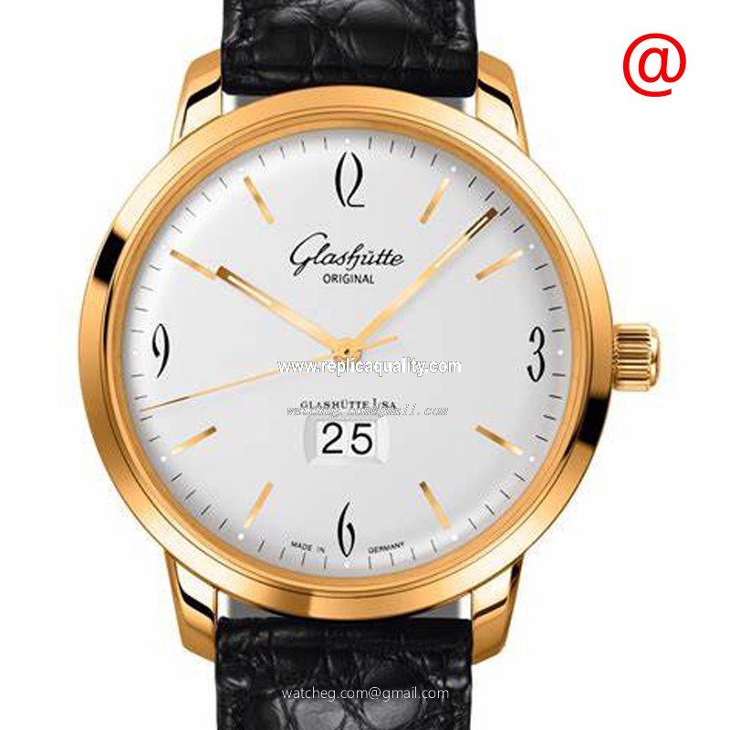 Glashutte RETRO COLLECTION 2-39-47-01-01-04 Automatic 18kt Rose Gold White