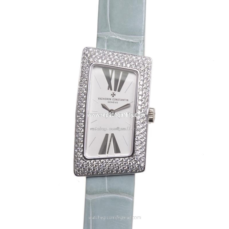Vacheron Constantin 1972 25515/000G-9233 Quartz 18kt White Gold & Diamond Silvery & White