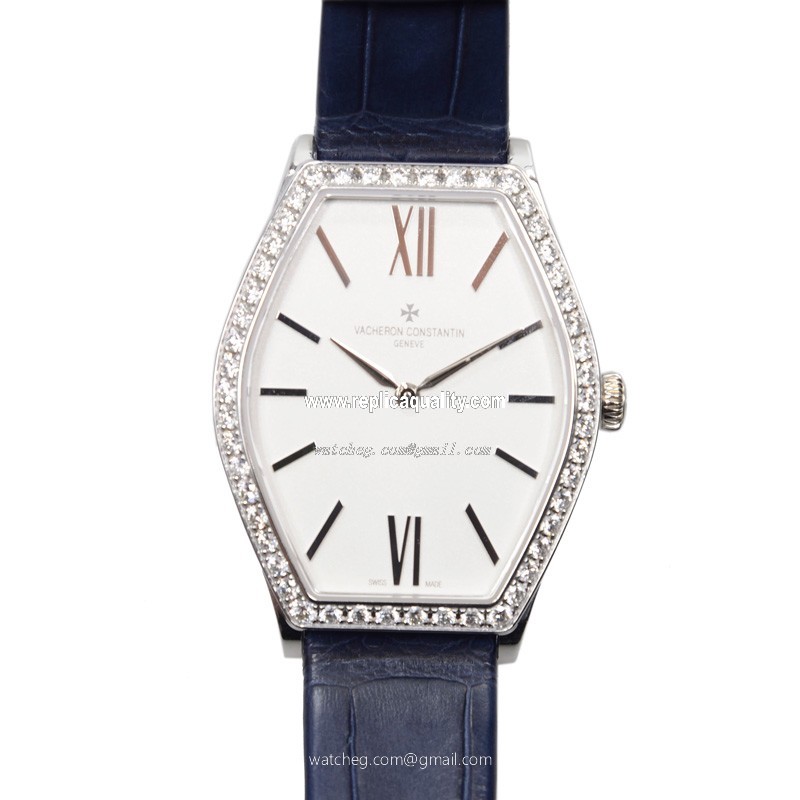 Vacheron Constantin MALTE 25530/000G-9741 Quartz 18kt White Gold & Diamond Silvery & White