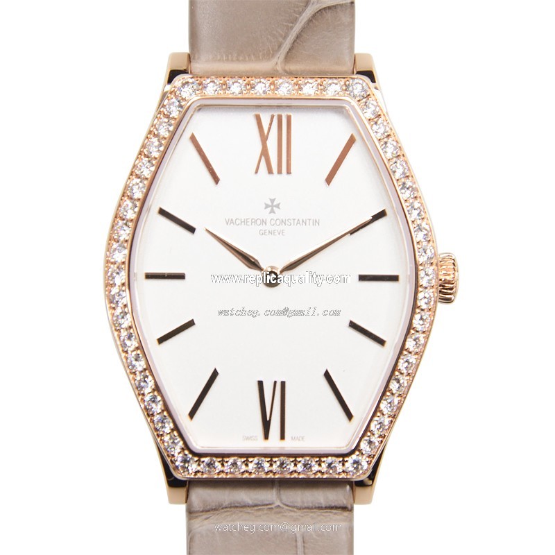 Vacheron Constantin MALTE 25530/000R-9742 Quartz 18kt Rose Gold & Diamonds White