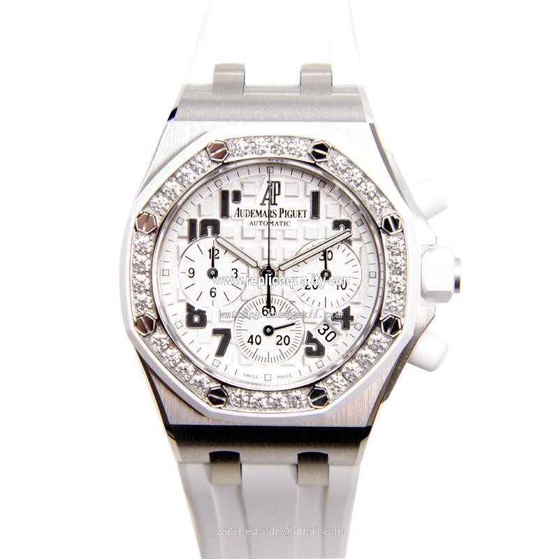 Audemars Piguet ROYAL OAK OFFSHORE 26048SK.ZZ.D010CA.01 Automatic Stainless Steel & Diamonds Silver