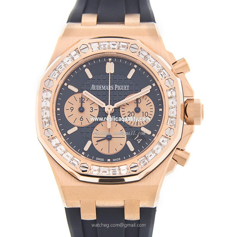 Audemars Piguet ROYAL OAK 26236OR.ZZ.D027CA.01 Automatic 18kt Rose Gold & Diamonds Blue