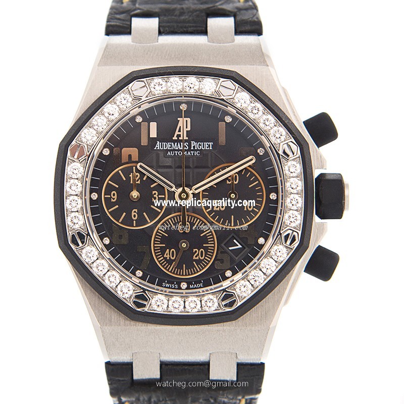 Audemars Piguet ROYAL OAK 26282SK.ZZ.D101CR.01 Automatic Stainless Steel & Diamonds Black