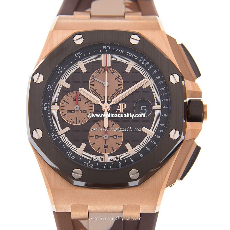 Audemars Piguet ROYAL OAK OFFSHORE 26401RO.OO.A087CA.01 Automatic 18kt Rose Gold Brown