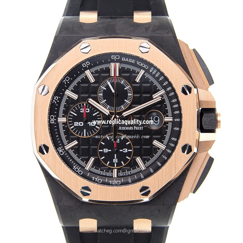Audemars Piguet ROYAL OAK OFFSHORE 26406FR.OO.A002CA.01 Automatic Forged Carbon & Pink Gold Black