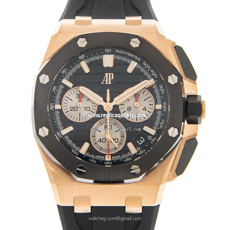 Audemars Piguet  26420RO.OO.A002CA.01 Automatic 18kt Rose Gold Black