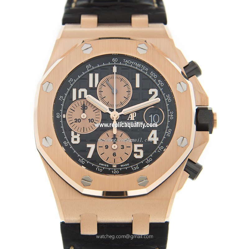 Audemars Piguet ROYAL OAK OFFSHORE 26470OR.OO.A002CR.02 Automatic 18kt Rose Gold Black