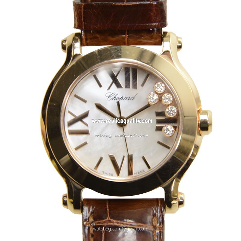 Chopard HAPPY SPORT 274189-5001 Quartz 18kt Rose Gold White