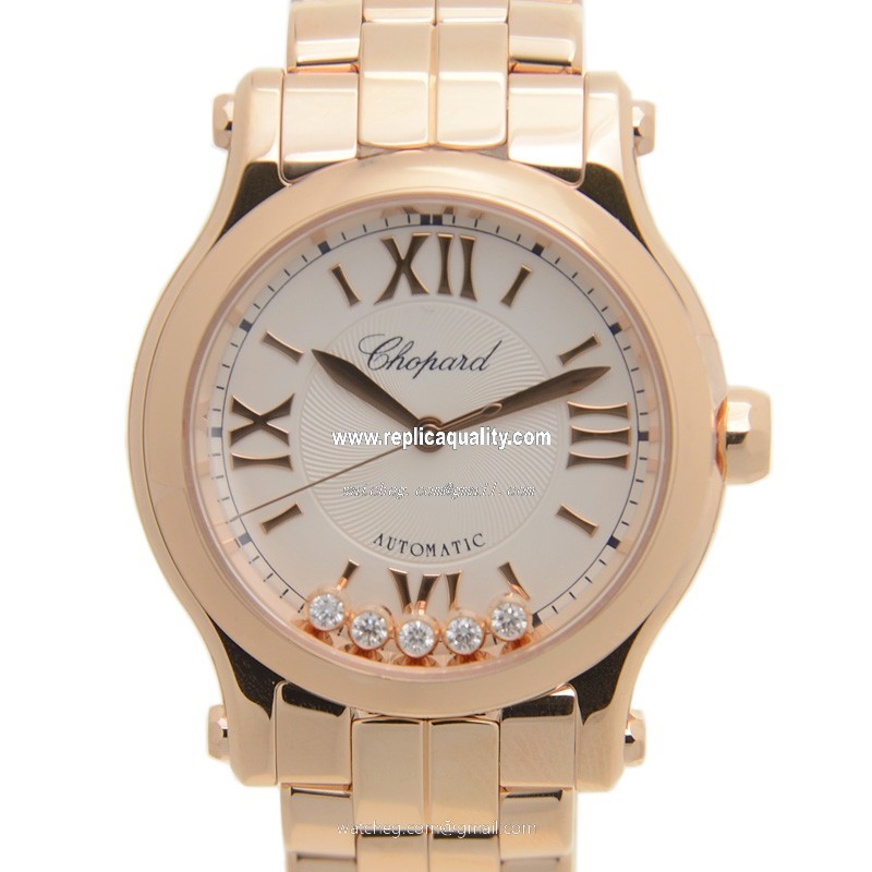 Chopard HAPPY SPORT 274893-5003 Automatic 18kt Rose Gold Silver