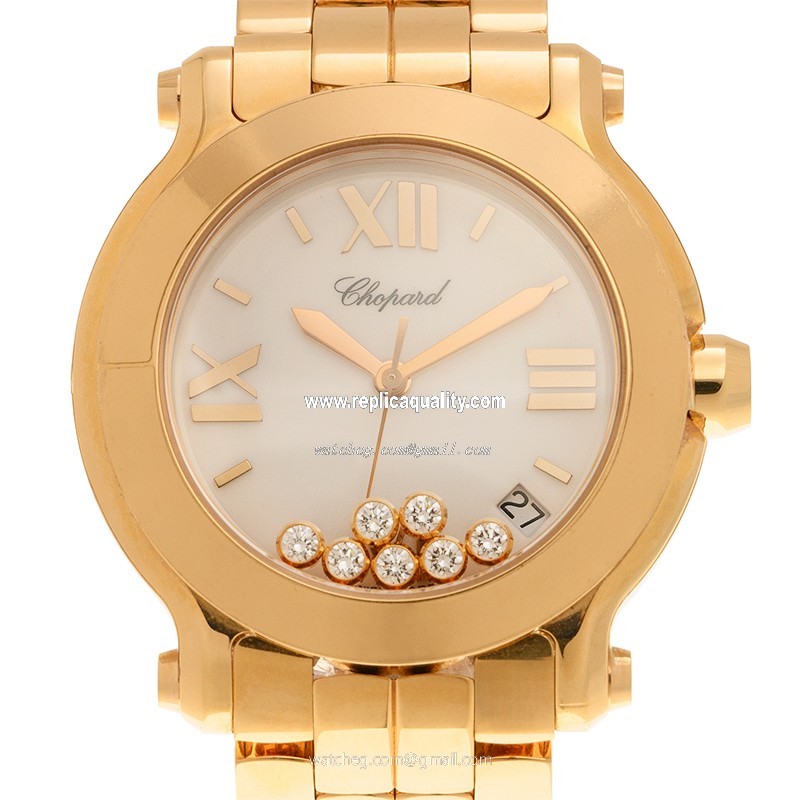 Chopard HAPPY SPORT 277472-5001 Quartz 18kt Rose Gold White