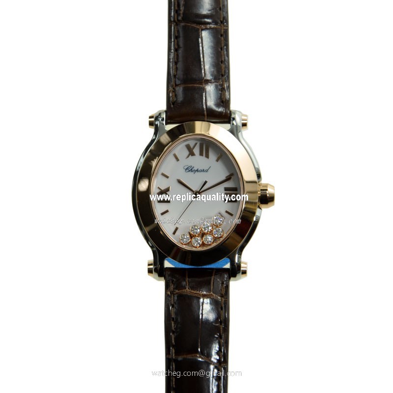 Chopard HAPPY SPORT 278546-6001 Quartz 18kt Rose Gold & Steel White