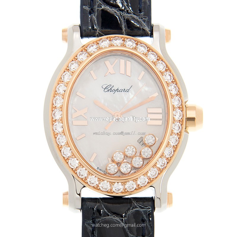 Chopard HAPPY SPORT 278546-6002 Quartz 18kt Rose Gold & Steel White