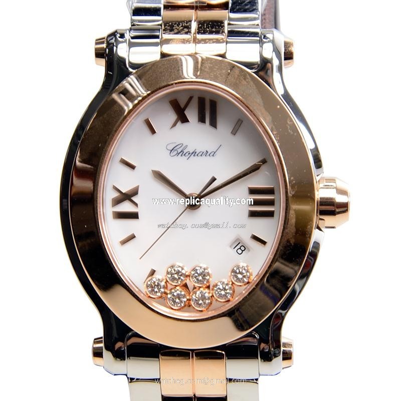 Chopard HAPPY SPORT 278546-6003 Quartz 18kt Rose Gold & Steel White