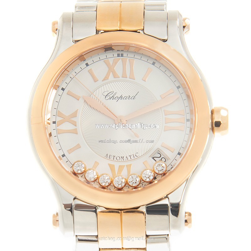 Chopard HAPPY SPORT 278559-6002 Automatic 18kt Rose Gold & Steel White