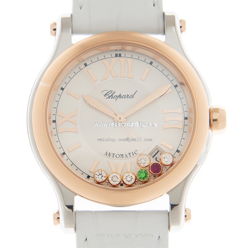 Chopard HAPPY SPORT 278559-6020 Automatic 18kt Rose Gold & Steel Silver