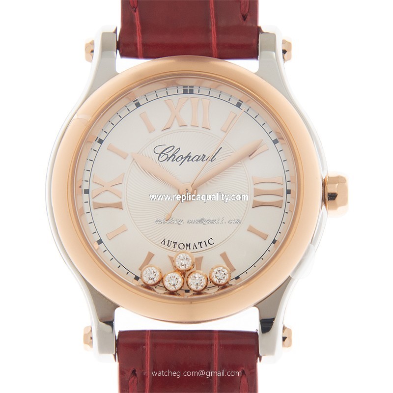 Chopard HAPPY SPORT 278573-6013 Automatic 18kt Rose Gold Silver