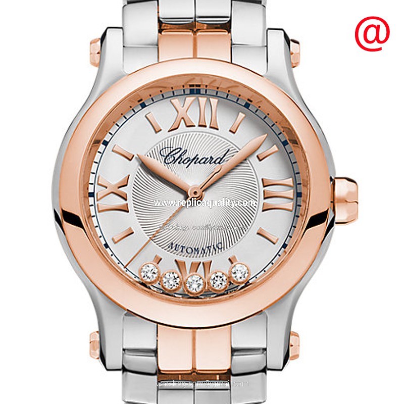 Chopard HAPPY SPORT 278573-6017 Automatic 18kt Rose Gold & Steel Silver