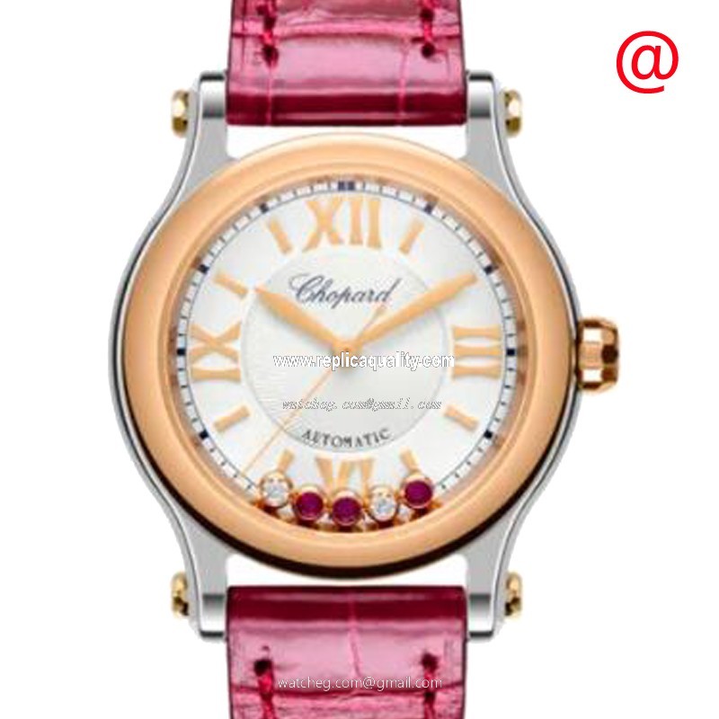 Chopard HAPPY SPORT 278573-6025 Automatic 18kt Rose Gold & Steel White