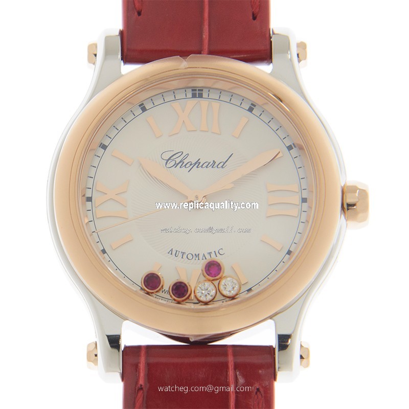 Chopard HAPPY SPORT 278573-6026 Automatic 18kt Rose Gold Silver