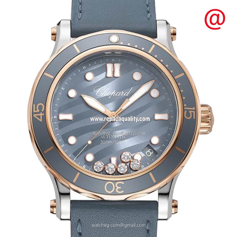 Chopard HAPPY SPORT 278587 6001 Automatic 18kt Rose Gold Blue