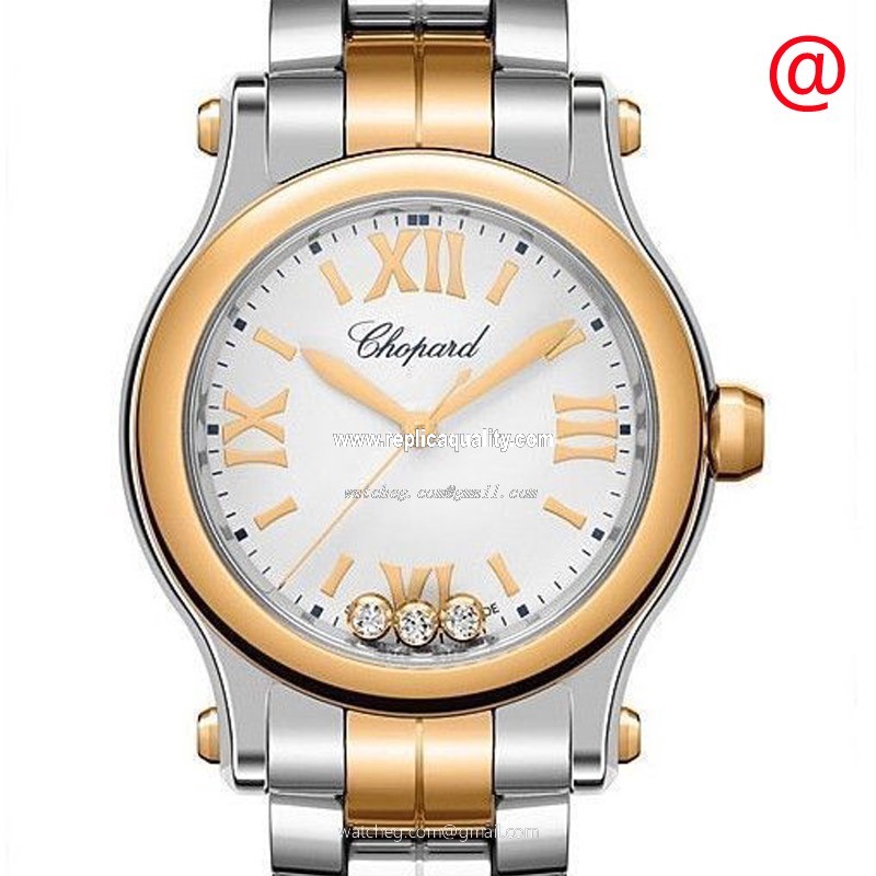 Chopard HAPPY SPORT 278590-6002 Quartz 18kt Rose Gold & Steel Silver