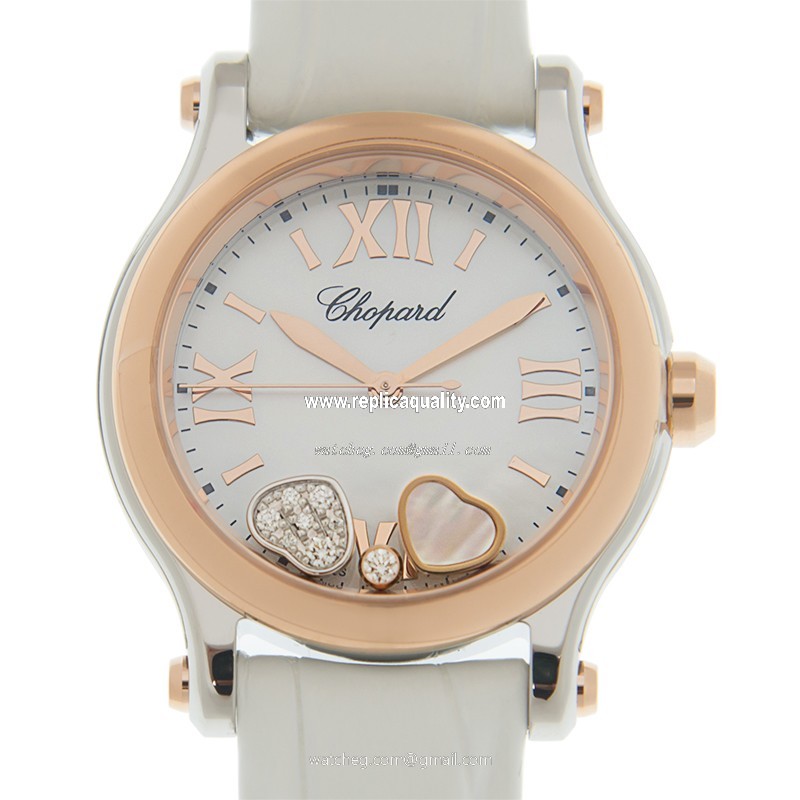 Chopard HAPPY HEARTS 278590-6005 Quartz 18kt Rose Gold & Steel White