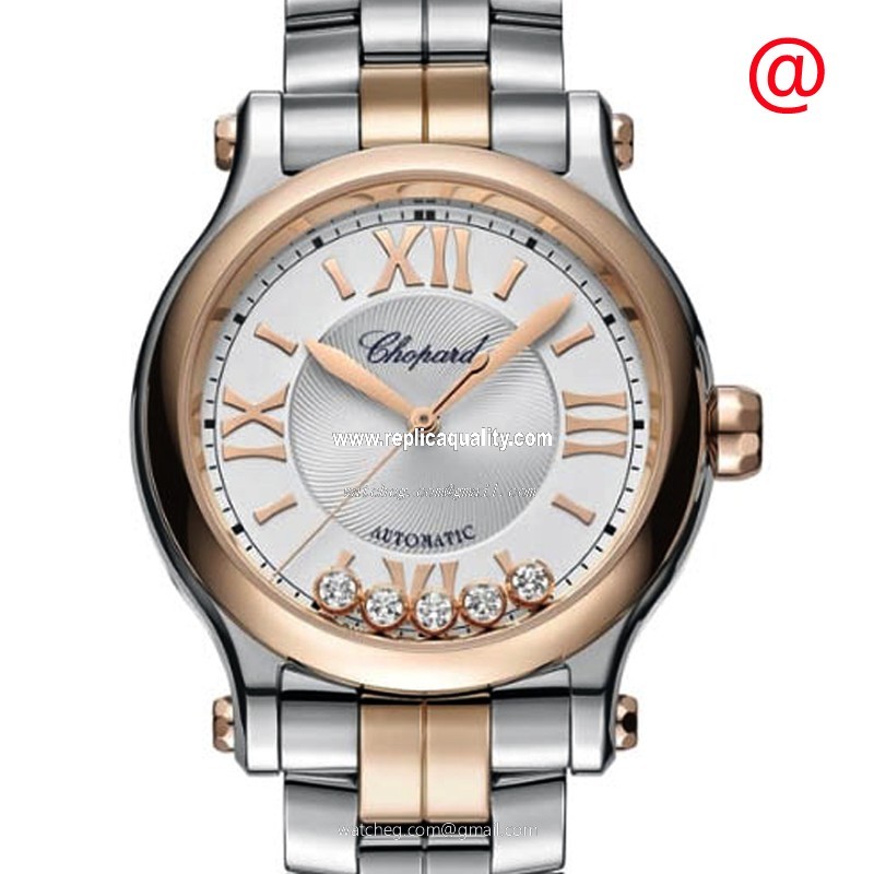 Chopard HAPPY SPORT 278608-6002 Automatic 18kt Rose Gold & Steel Silver