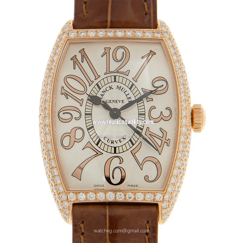 Franck Muller CINTREE CURVEX 2852 H SC REL D (5N) Automatic 18kt Rose Gold & Diamonds White