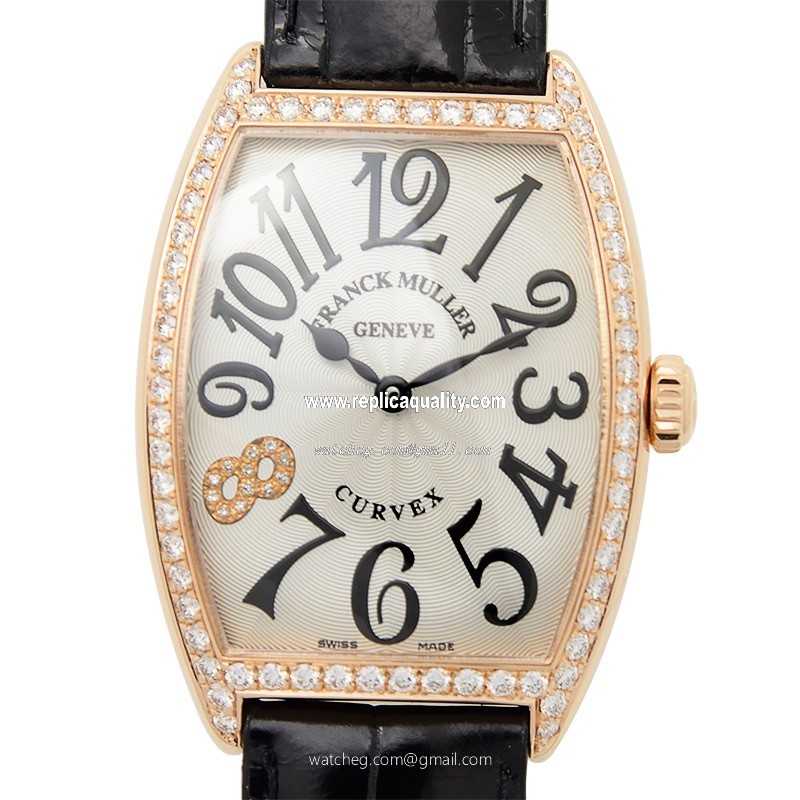Franck Muller MASTER BANKER 2852 QZ D1 R CD8 (5N) Quartz 18kt Rose Gold & Diamonds Silver