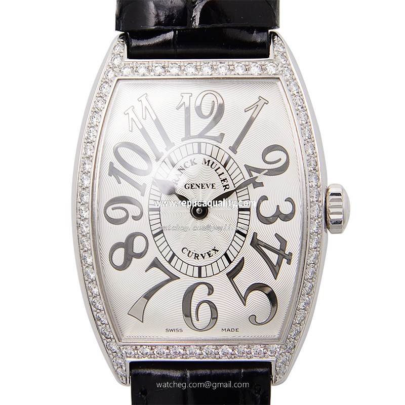 Franck Muller CINTREE CURVEX 2852 QZ REL D 1R (AC) Quartz Stainless Steel & Diamonds Silver