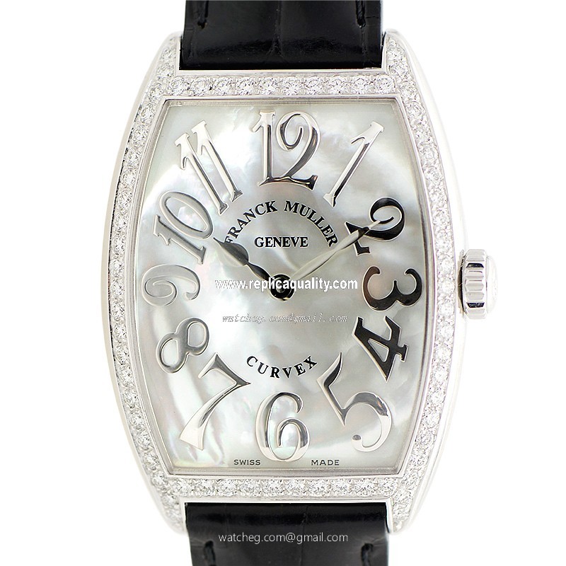 Franck Muller CINTREE CURVEX 2852 QZ REL MOP D 1R (AC) Quartz Stainless Steel & Diamonds White