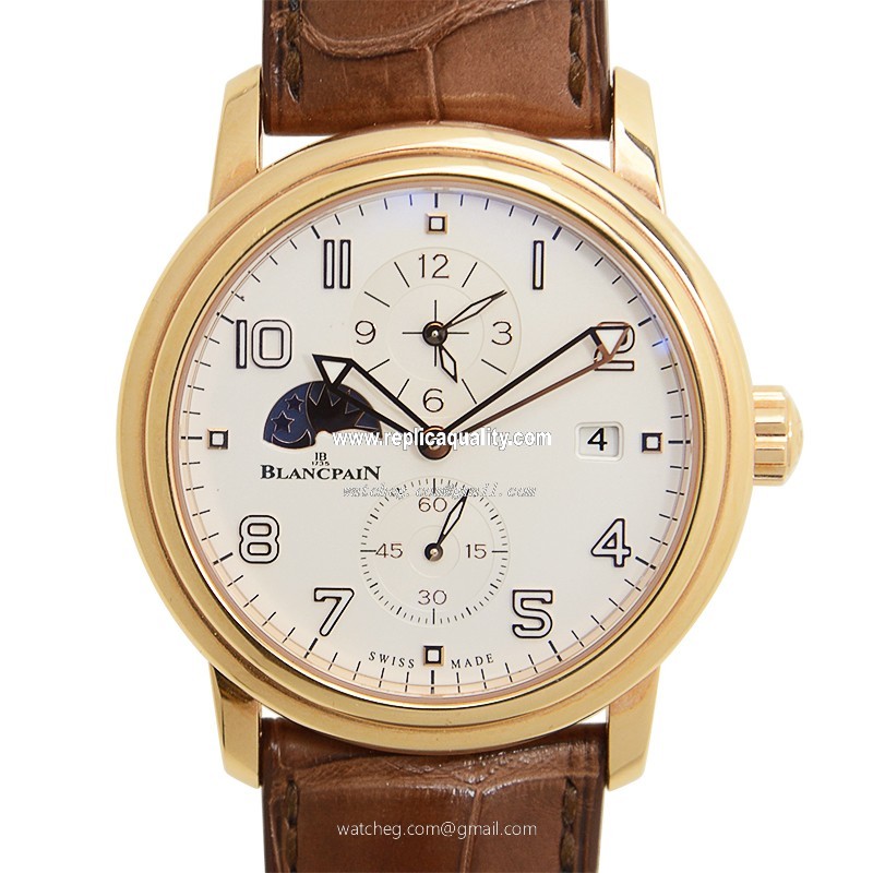 Blancpain LEMAN 2860-3642-53B Automatic 18kt Rose Gold Silvery & White