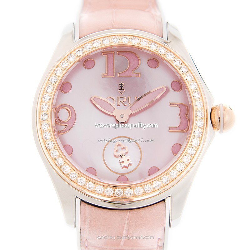 Corum BUBBLE 295.100.29/0088 DN36 Automatic 18kt Rose Gold & Steel Pink