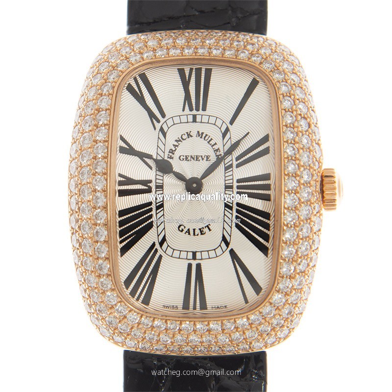Franck Muller GALET 3002 L QZ R D3 (5N) Quartz 18kt Rose Gold Silver
