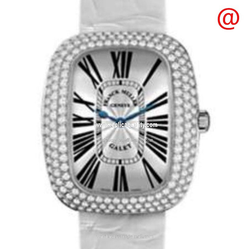Franck Muller GALET 3002 M QZ D3 R BL ROM(AC) Quartz Stainless Steel & Diamonds Silver
