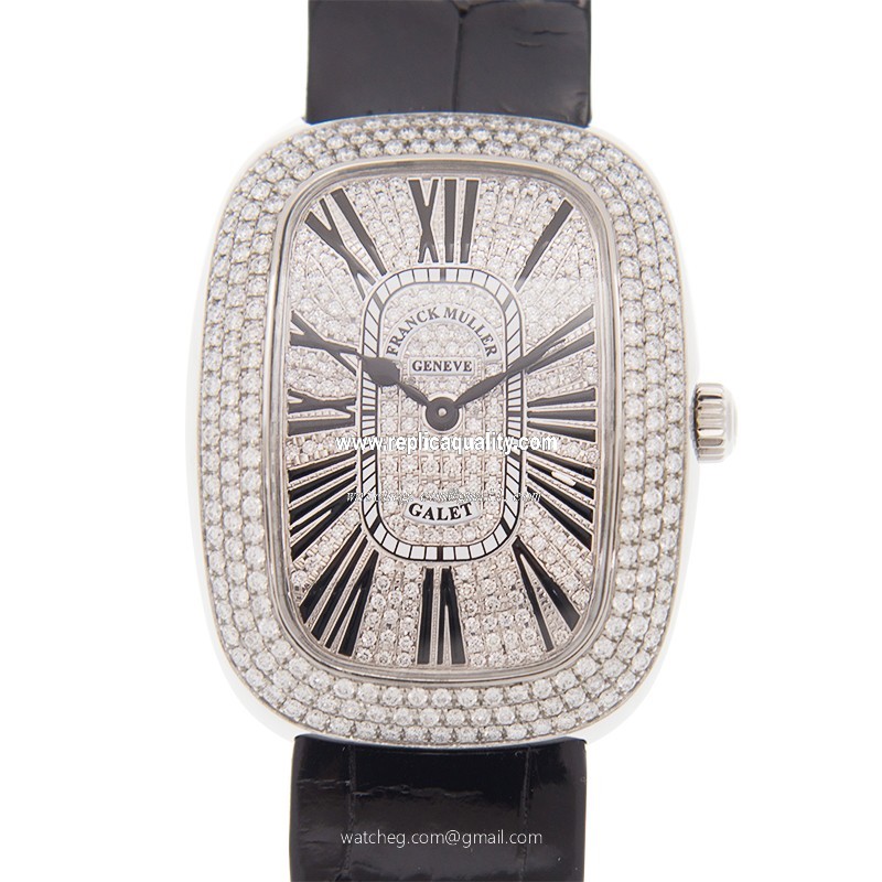 Franck Muller LADIES COLLECTION 3002 M QZ R (AC) - AFT DIA Quartz Stainless Steel & Diamonds Silver