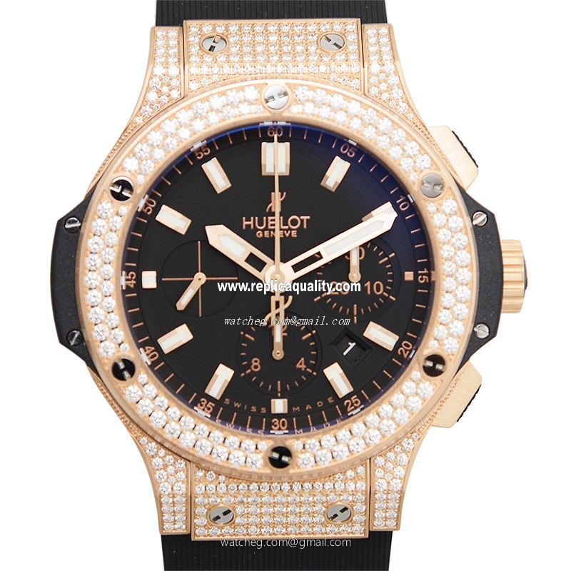 Hublot BIG BANG 301.PX.1180.RX.1704 Automatic 18kt Rose Gold & Diamonds Black