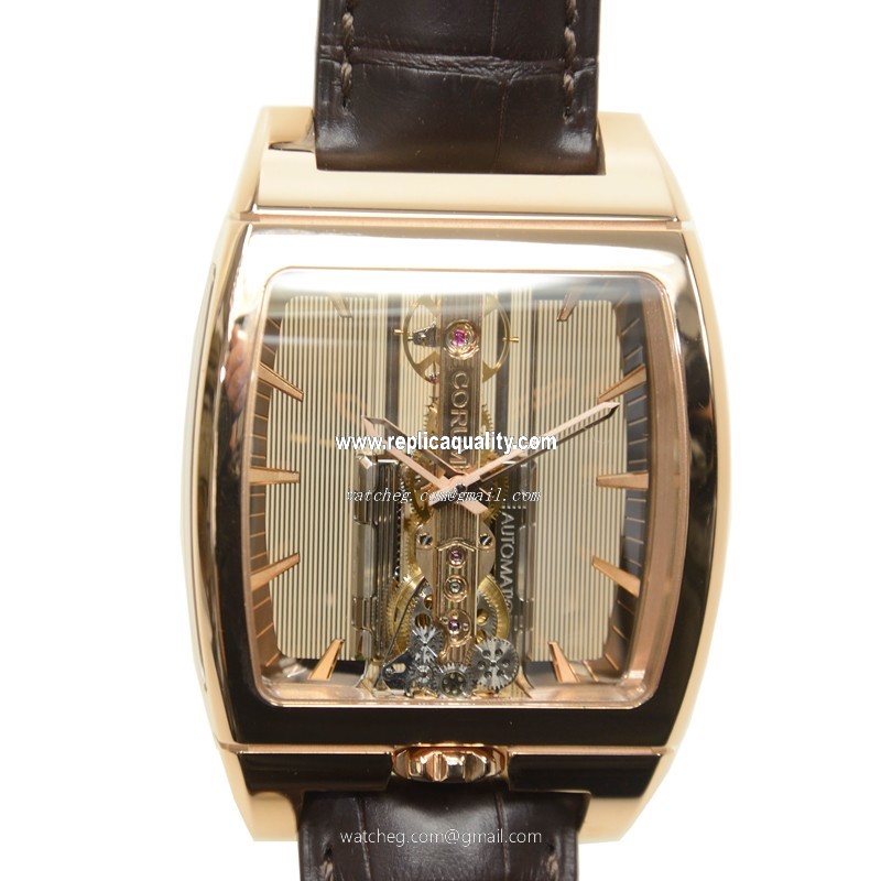 Corum BRIDGE 313.165.55-0002 GL10 Automatic 18kt Rose Gold Gold