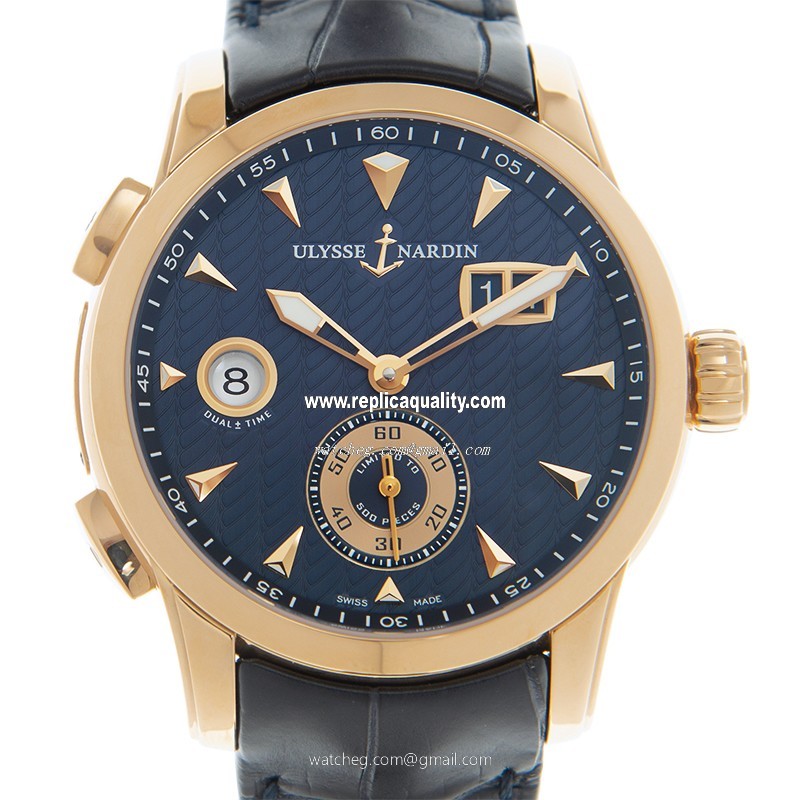 Ulysse Nardin CLASSIQUE 3346-126LE/93 Automatic 18kt Rose Gold Blue 