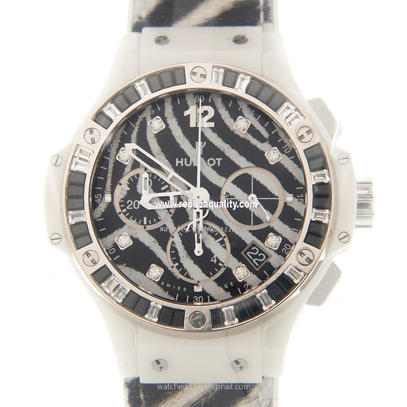Hublot BIG BANG 341.HW.7517.VR.1975 Automatic Ceramic & Diamonds Black & White