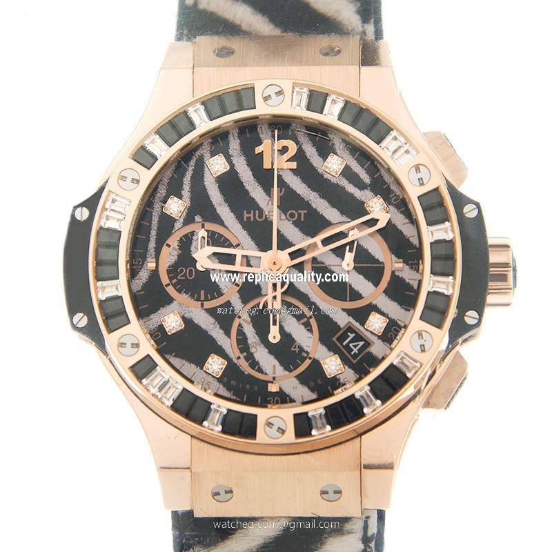 Hublot BIG BANG 341.PX.7518.VR.1975 Automatic 18kt Rose Gold Black & White