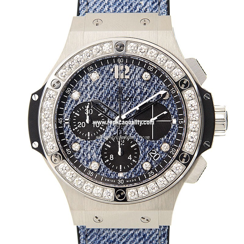 Hublot BIG BANG 341.SX.2770.NR.1204.JEANS Automatic Stainless Steel & Diamonds Blue