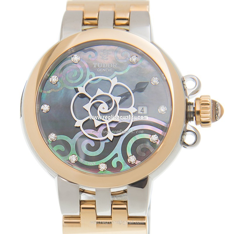 Tudor CLAIR DE ROSE 35401-65740-NC11DI-BK Automatic 18kt Gold & Steel Black