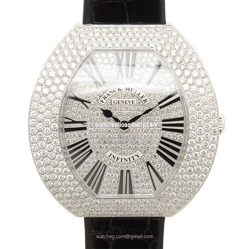 Franck Muller INFINITY 3545 QZ R D4 CD (OG) Quartz 18kt White Gold & Diamond Silver