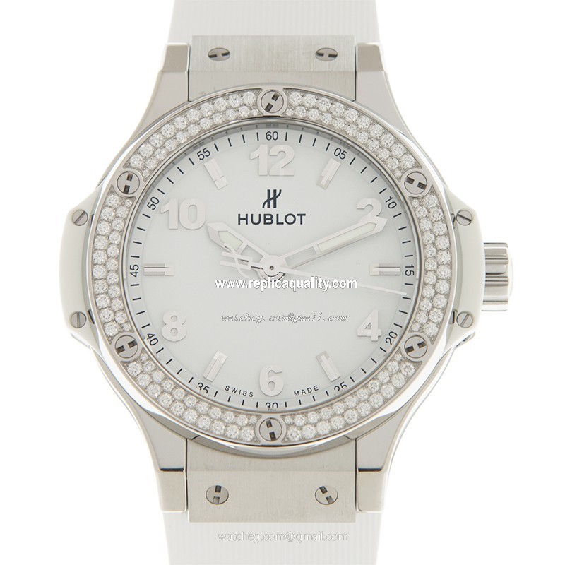 Hublot BIG BANG 361.SE.2010.RW.1104 Quartz Stainless Steel & Diamonds White