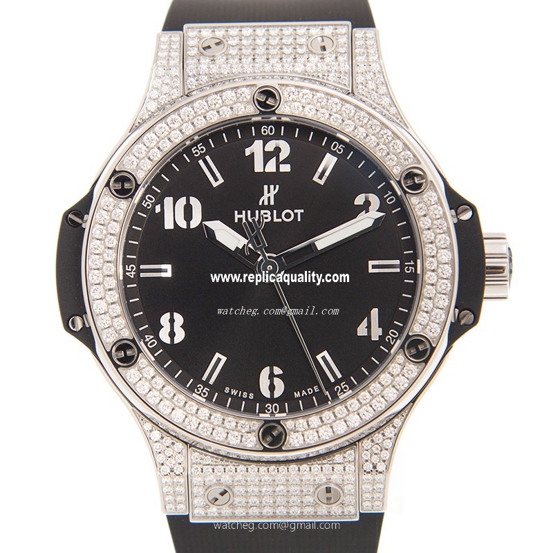 Hublot BIG BANG 361.SX.1270.RX.1704 Quartz Stainless Steel & Diamonds Black